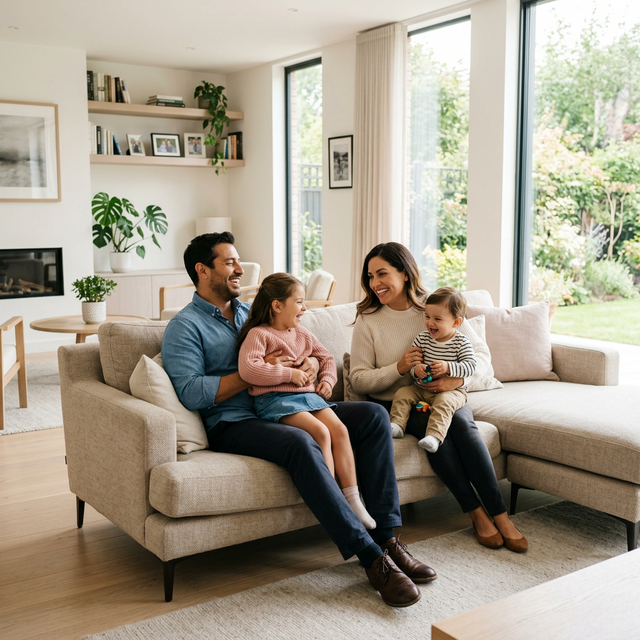Familia protegida por seguro de vida